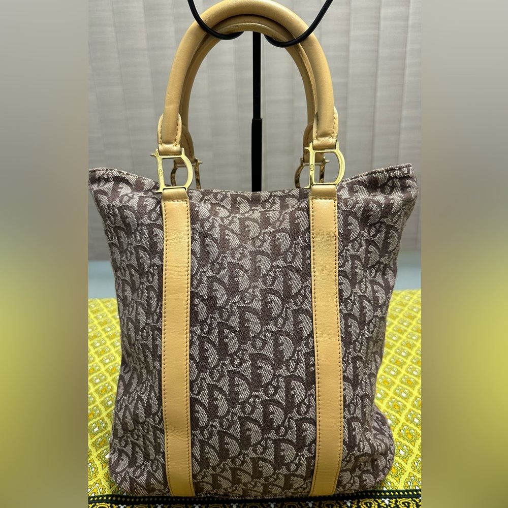 CHRISTIAN DIOR VINTAGE MONOGRAM TOTE BAG